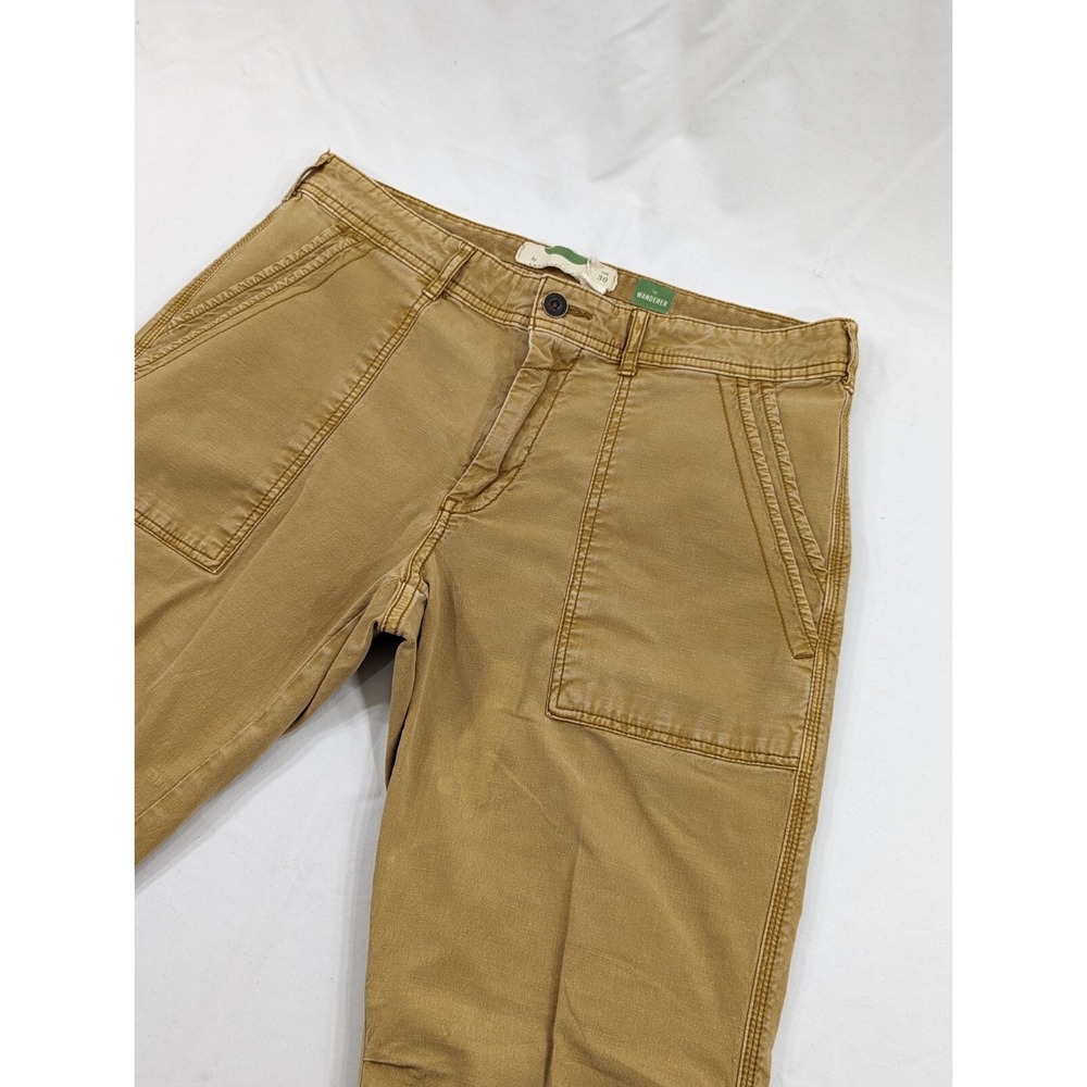 ANTHROPOLOGIE Women's 32 (30 Tag)‎  "The Wanderer"  Khaki Chinos Double Pocket